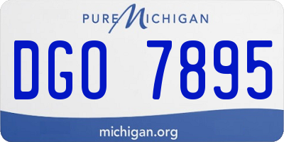 MI license plate DGO7895