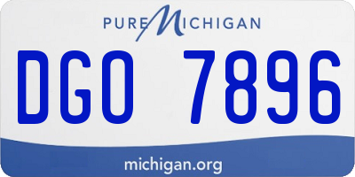 MI license plate DGO7896