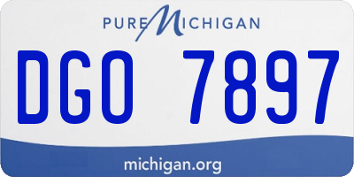 MI license plate DGO7897
