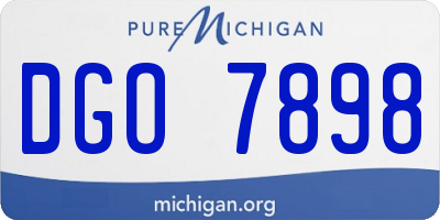 MI license plate DGO7898