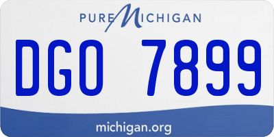 MI license plate DGO7899