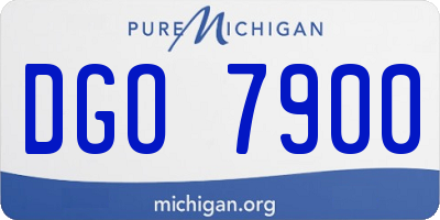 MI license plate DGO7900