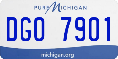 MI license plate DGO7901