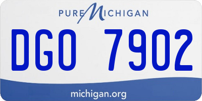 MI license plate DGO7902