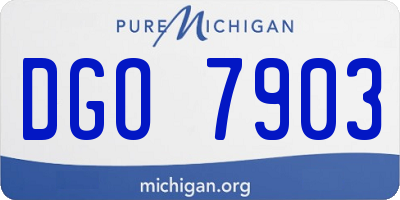 MI license plate DGO7903