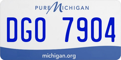 MI license plate DGO7904