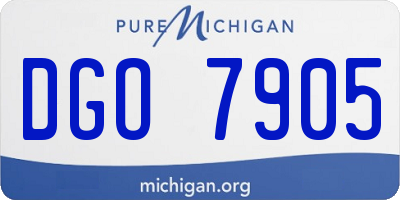 MI license plate DGO7905