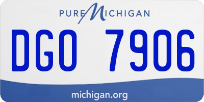MI license plate DGO7906