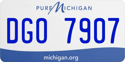 MI license plate DGO7907