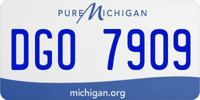 MI license plate DGO7909