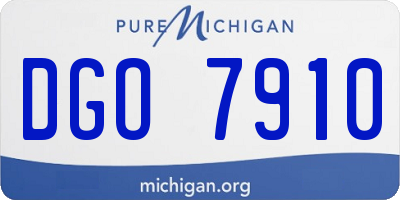 MI license plate DGO7910