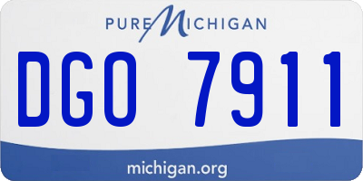 MI license plate DGO7911