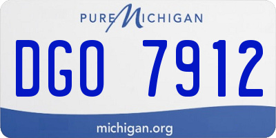 MI license plate DGO7912