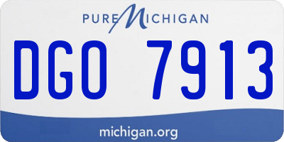 MI license plate DGO7913