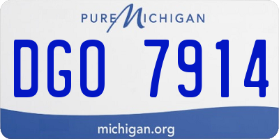 MI license plate DGO7914