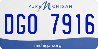 MI license plate DGO7916