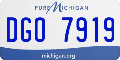 MI license plate DGO7919