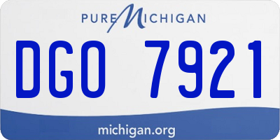 MI license plate DGO7921