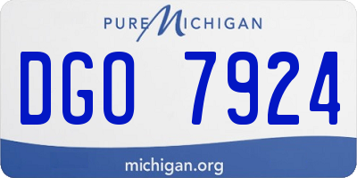 MI license plate DGO7924