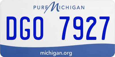 MI license plate DGO7927