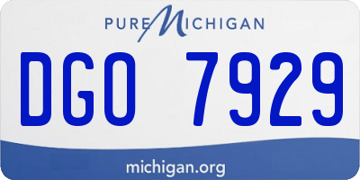 MI license plate DGO7929