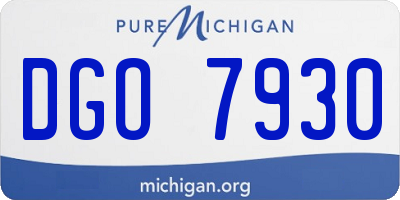 MI license plate DGO7930