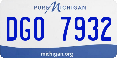 MI license plate DGO7932
