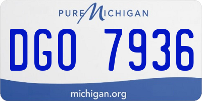 MI license plate DGO7936
