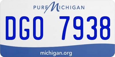 MI license plate DGO7938