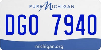 MI license plate DGO7940