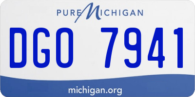 MI license plate DGO7941