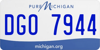 MI license plate DGO7944