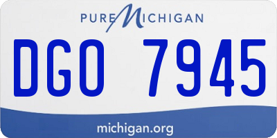 MI license plate DGO7945