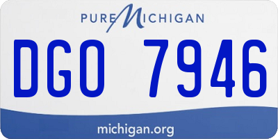 MI license plate DGO7946