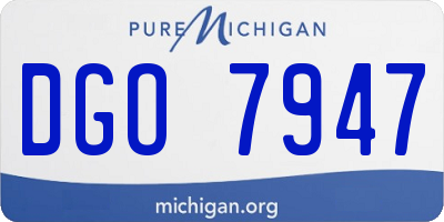 MI license plate DGO7947