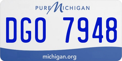 MI license plate DGO7948