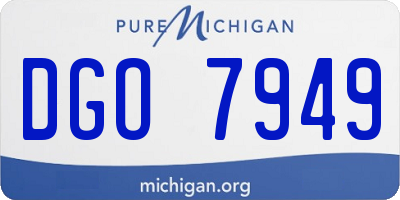 MI license plate DGO7949