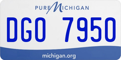 MI license plate DGO7950