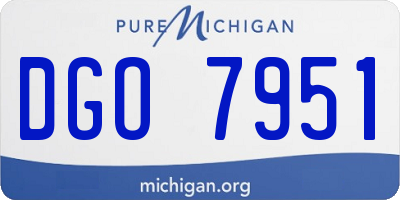 MI license plate DGO7951