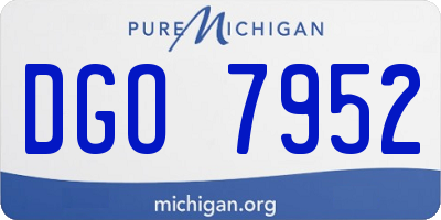 MI license plate DGO7952