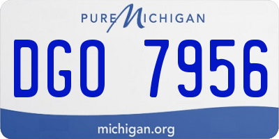 MI license plate DGO7956