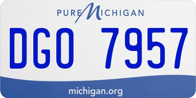 MI license plate DGO7957