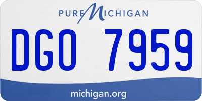 MI license plate DGO7959
