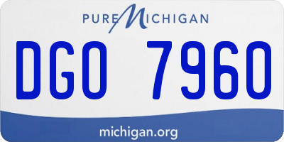 MI license plate DGO7960