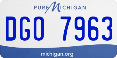 MI license plate DGO7963