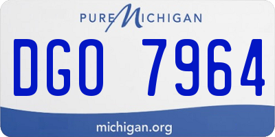 MI license plate DGO7964