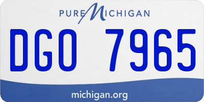 MI license plate DGO7965