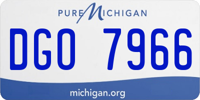 MI license plate DGO7966