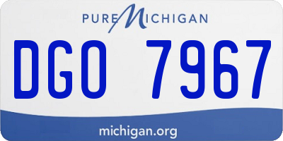 MI license plate DGO7967