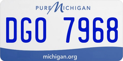 MI license plate DGO7968
